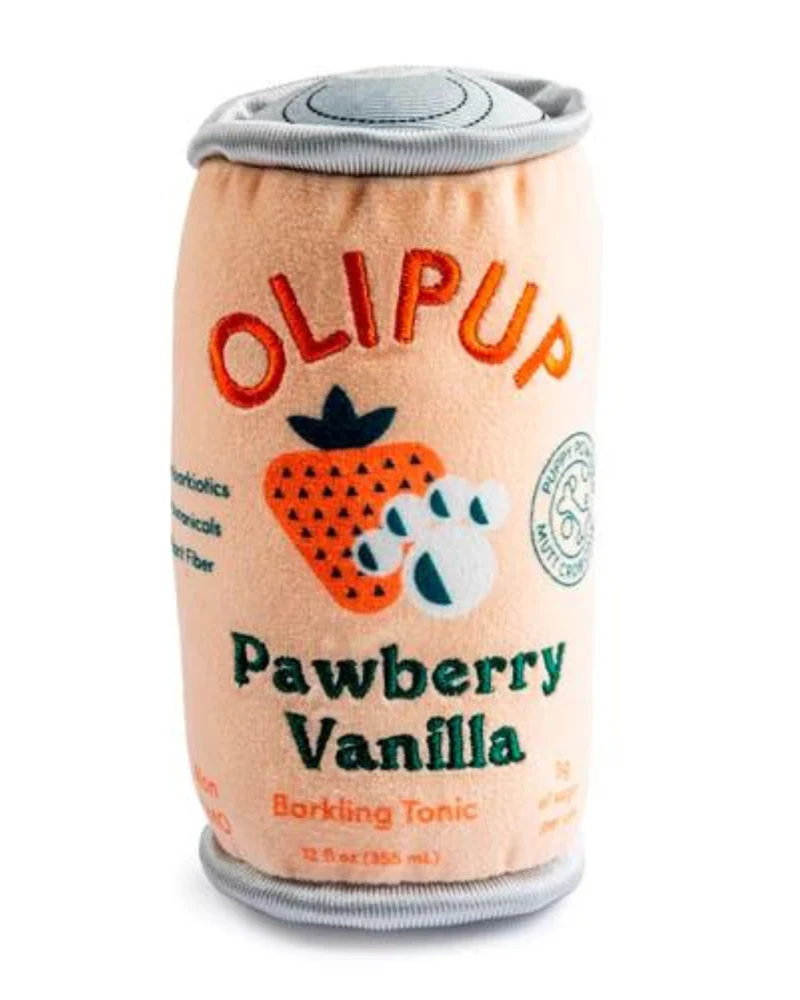 Olipup Pawberry Vanilla Squeaky Plush Dog Toy - Image 4