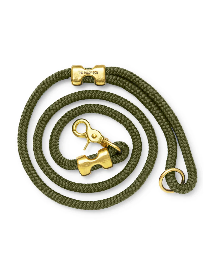 Olive Marine Rope Dog Leash (Made in the USA) - Image 3