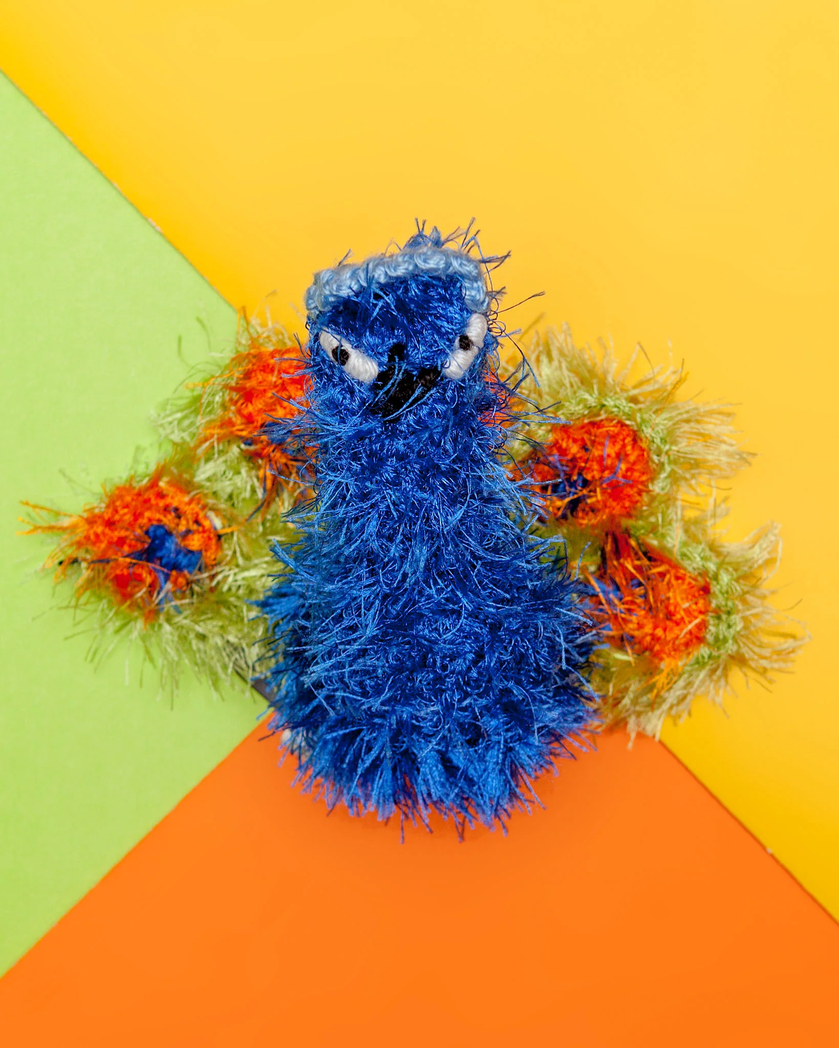 Proud Peacock Crochet Squeaky Dog Toy (FINAL SALE)