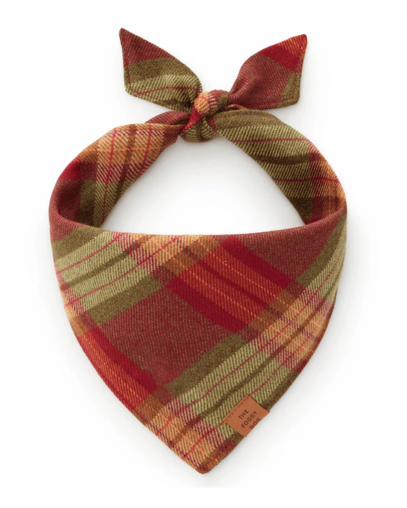 Orchard Plaid Flannel Dog Bandana (Made in the USA) - Image 3