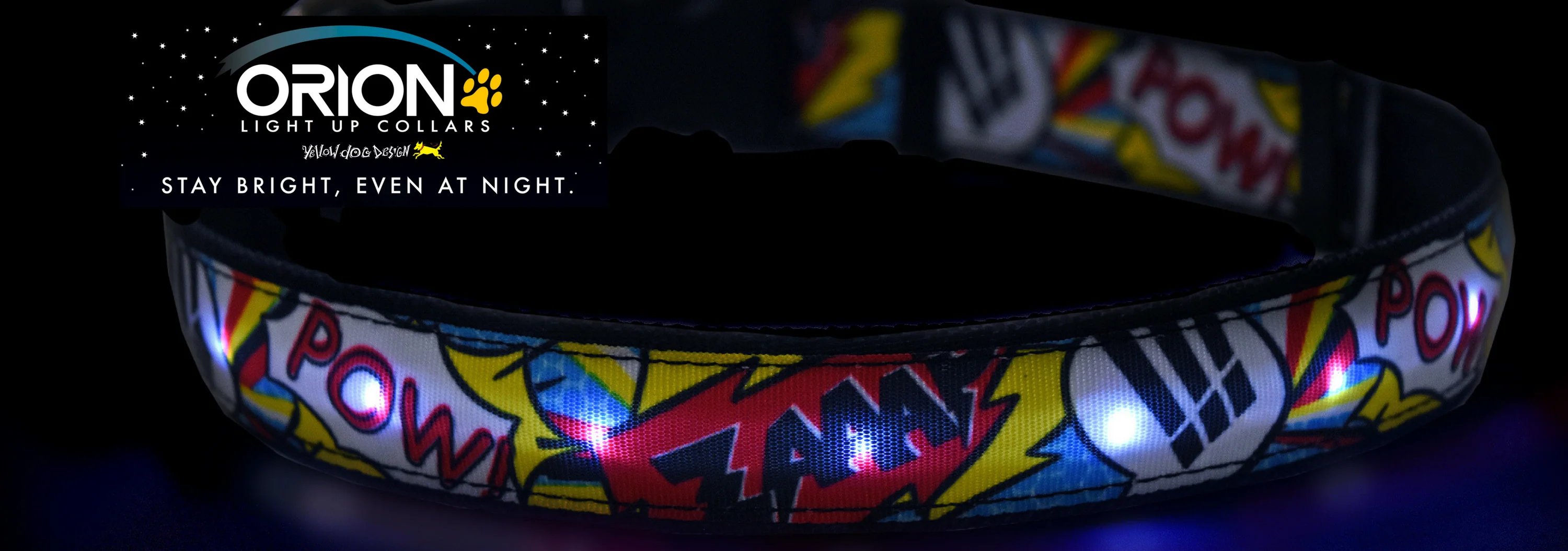 ORION COLLARS | LED Dog Collar in Goldenrod - Image 3