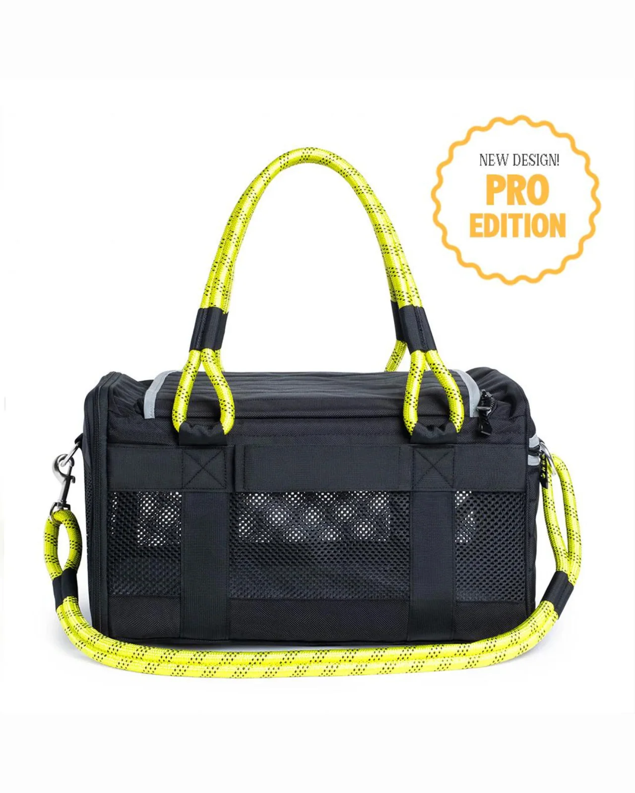 Out-Of-Office Airline Compliant Pet Carrier in Black w/ Neon Yellow (Pro Edition) - Image 3