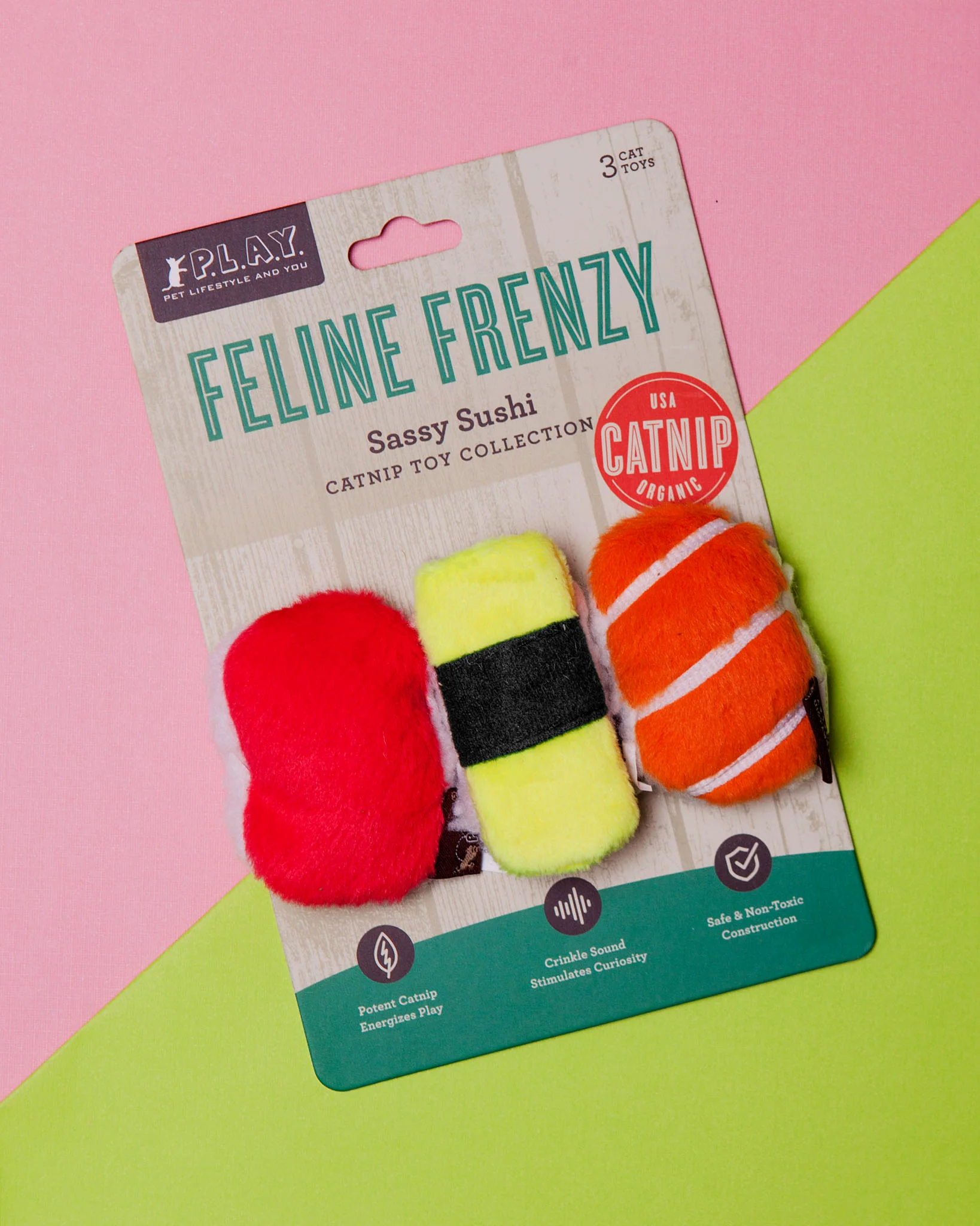 Feline Frenzy Sushi Catnip Cat Toy