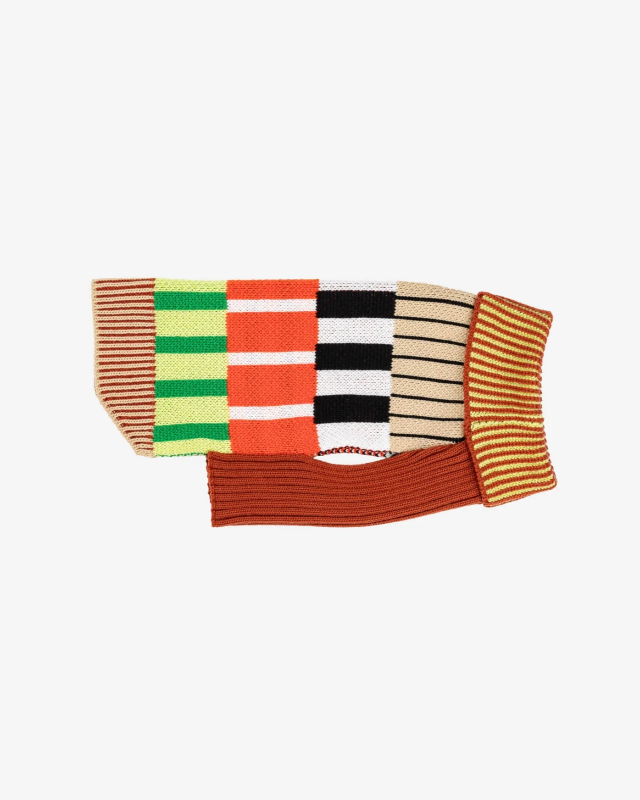 Patchwork Stripe Dog Sweater in Desert - Image 5
