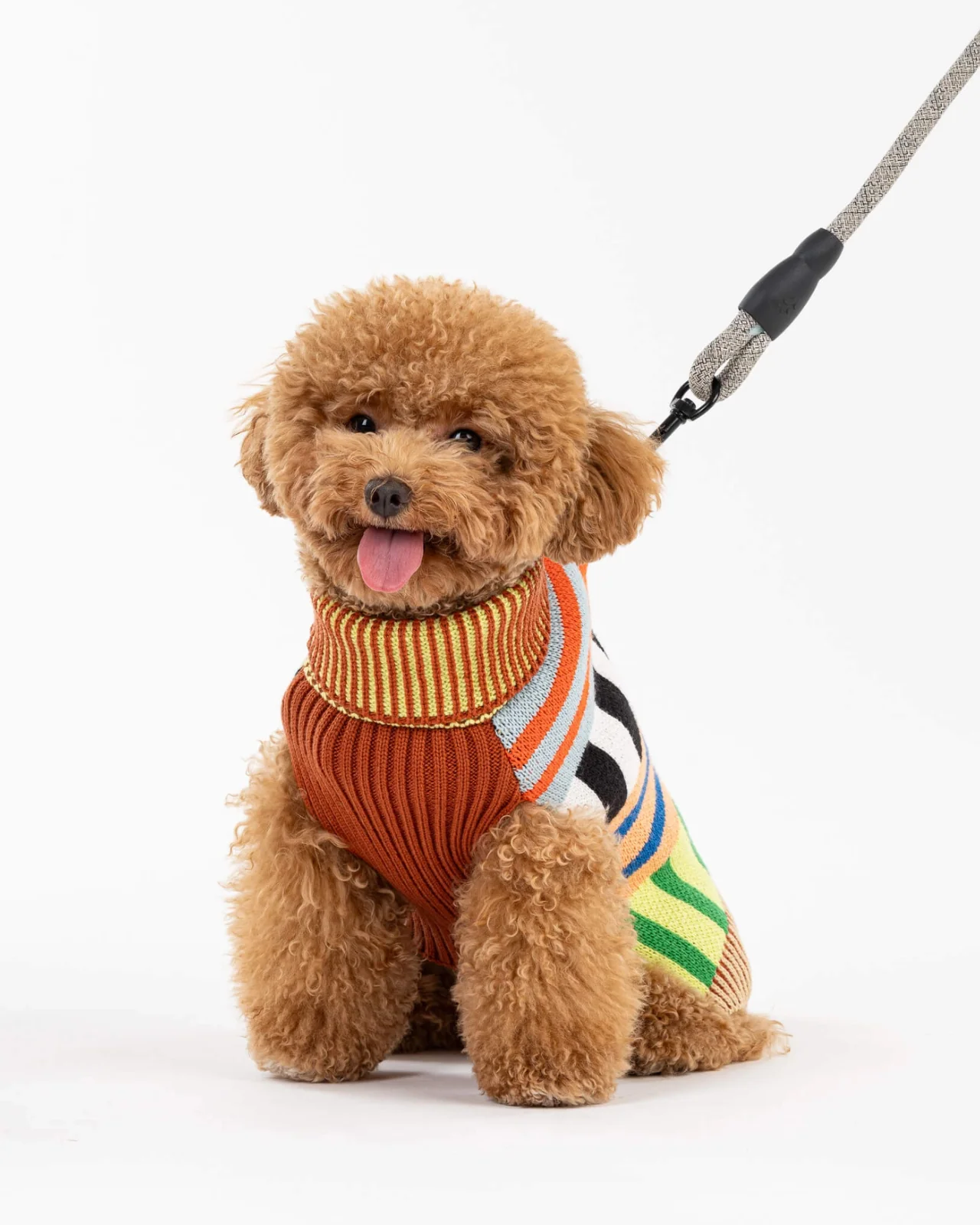Patchwork Stripe Dog Sweater in Desert - Image 6