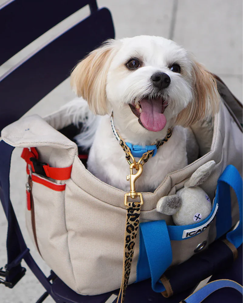 Peek-a-Boo Dog Sling Bag in Cream - Image 14