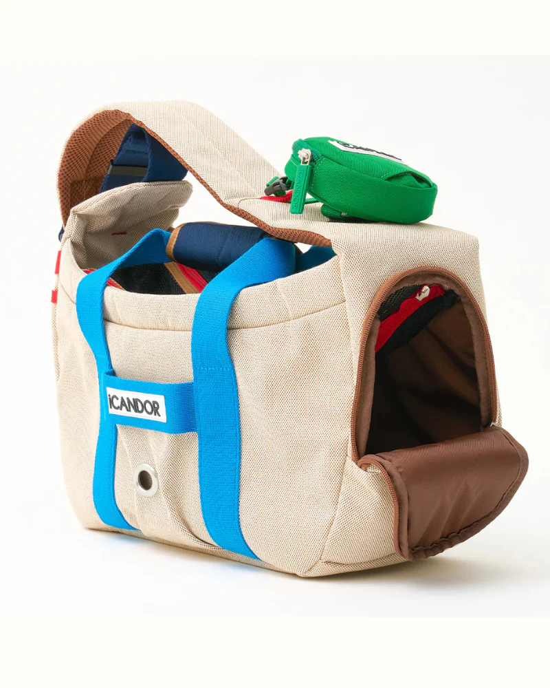 Peek-a-Boo Dog Sling Bag in Cream - Image 4
