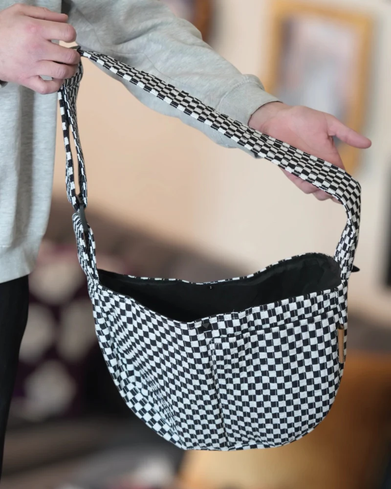 Check Print Pet Sling Carrier - Image 4