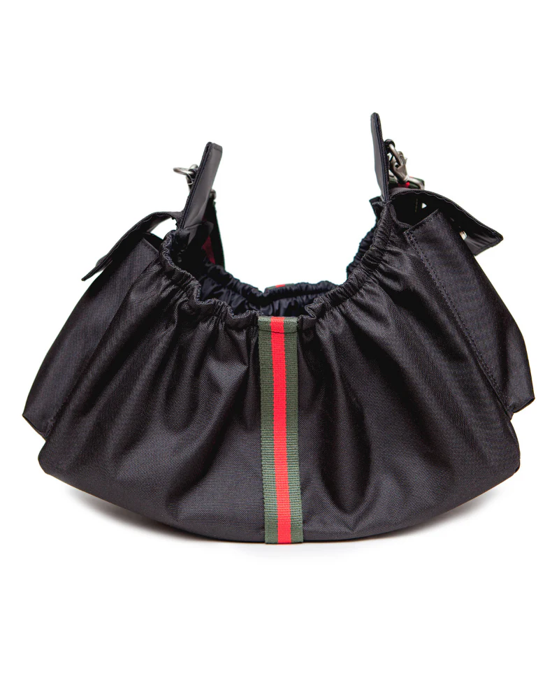 Gigi Sling Pet Carrier in Black w/ Stripes (Made in the USA) - Image 4