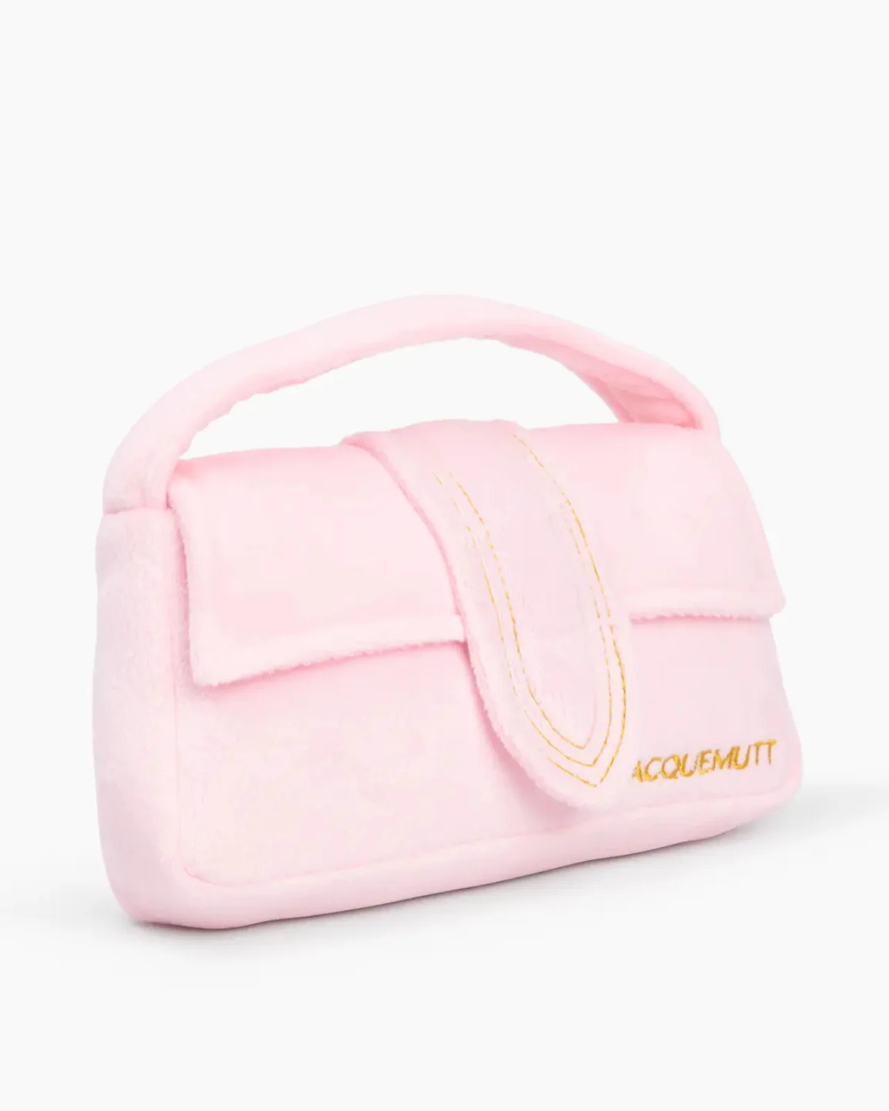 Pink Jacquemutt Handbag Squeaky Plush Dog Toy - Image 3