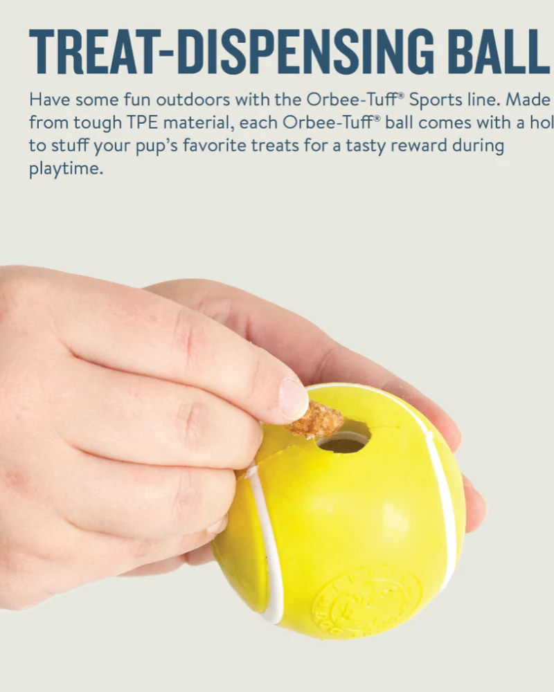 Tennis Ball Treat-Dispensing Dog Toy (Made in the USA) - Image 2