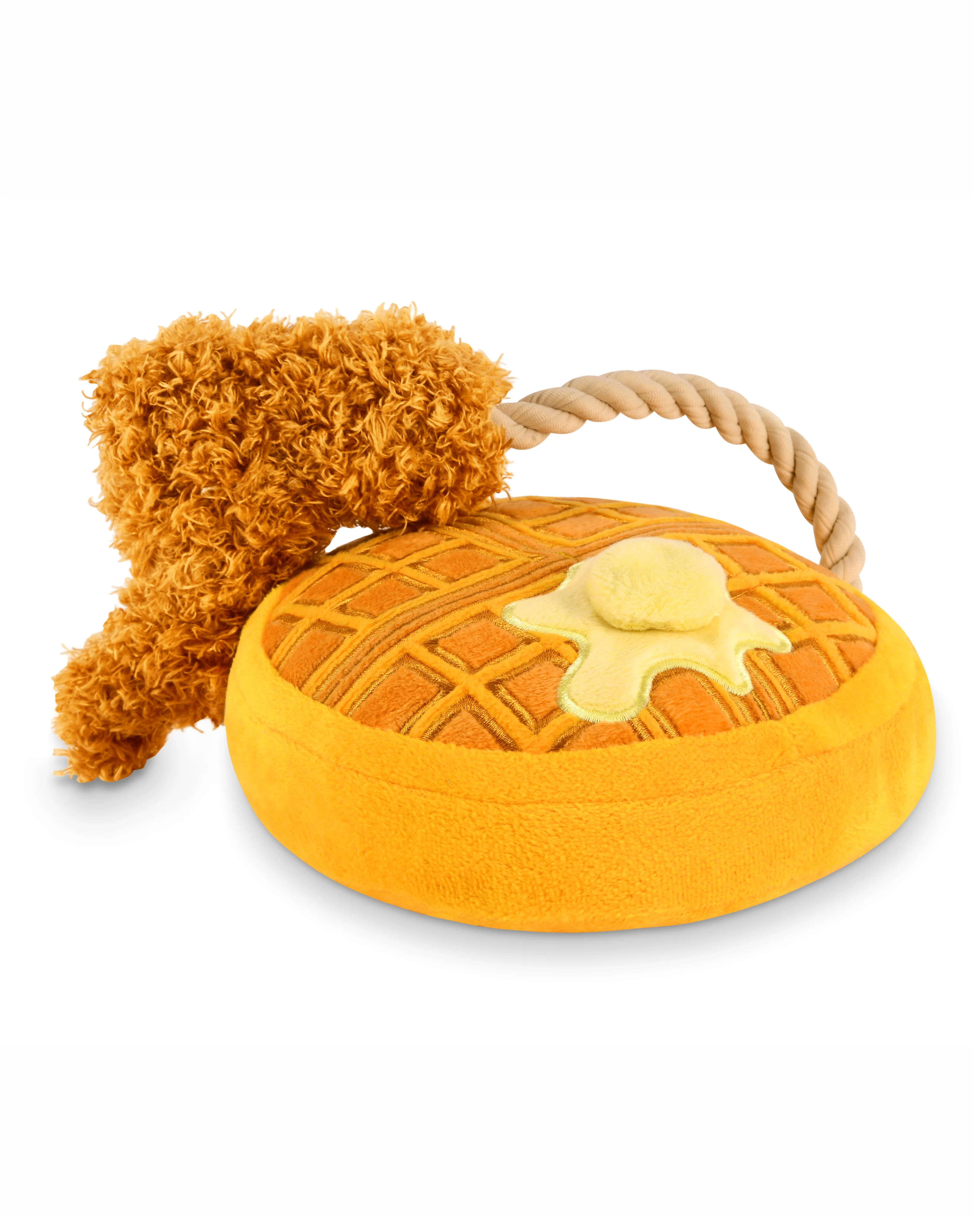 Chicken & Waffles Brunch Squeaky Plush Dog Toy - Image 2
