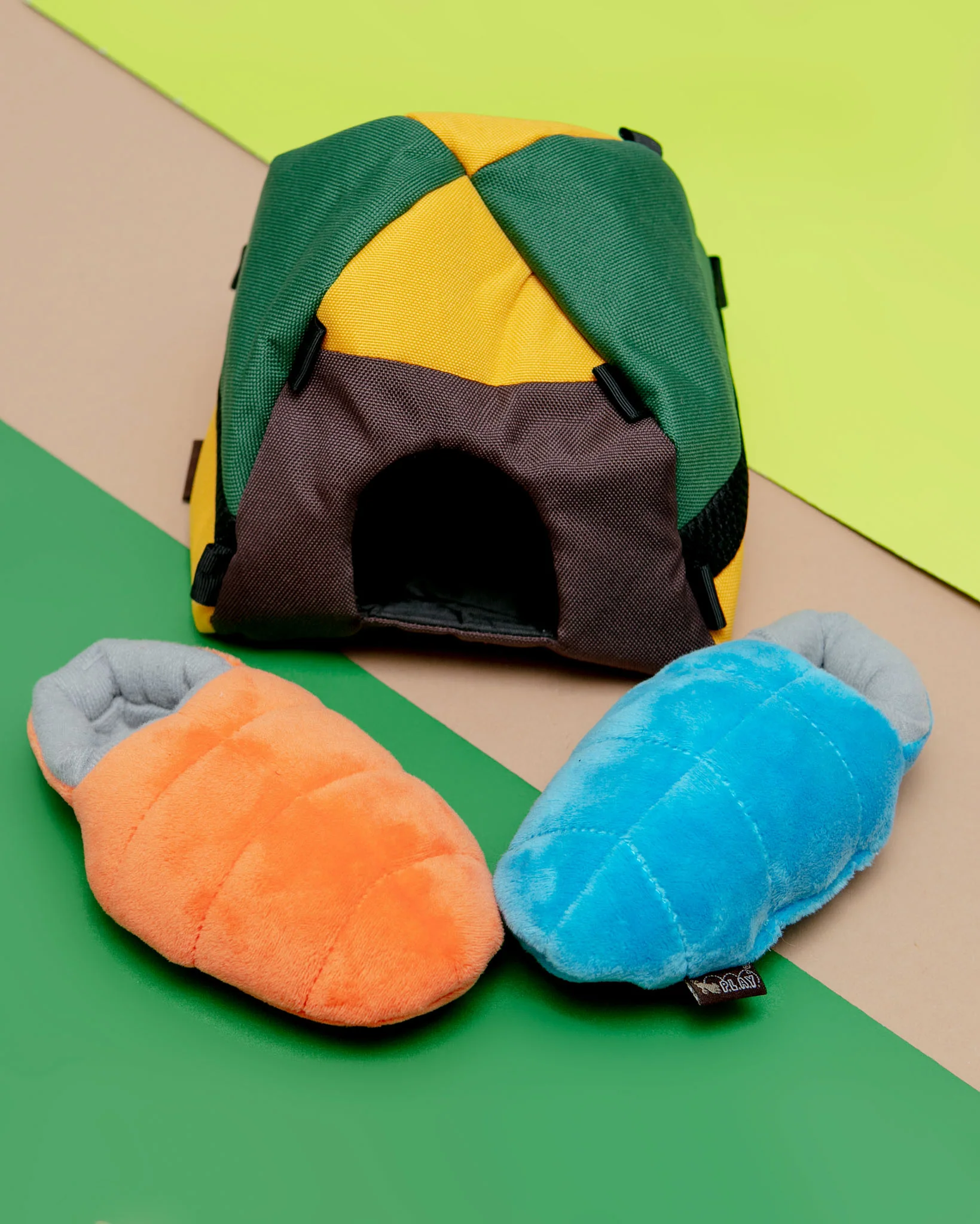 Trailblazing Tent Interactive Plush Dog Toy