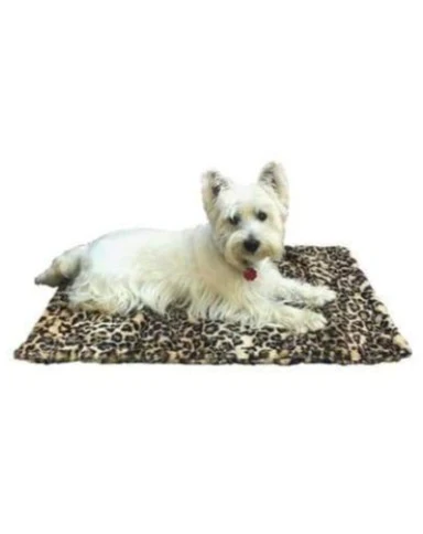 Plush Dog Blanket in Sand Leopard - Image 3