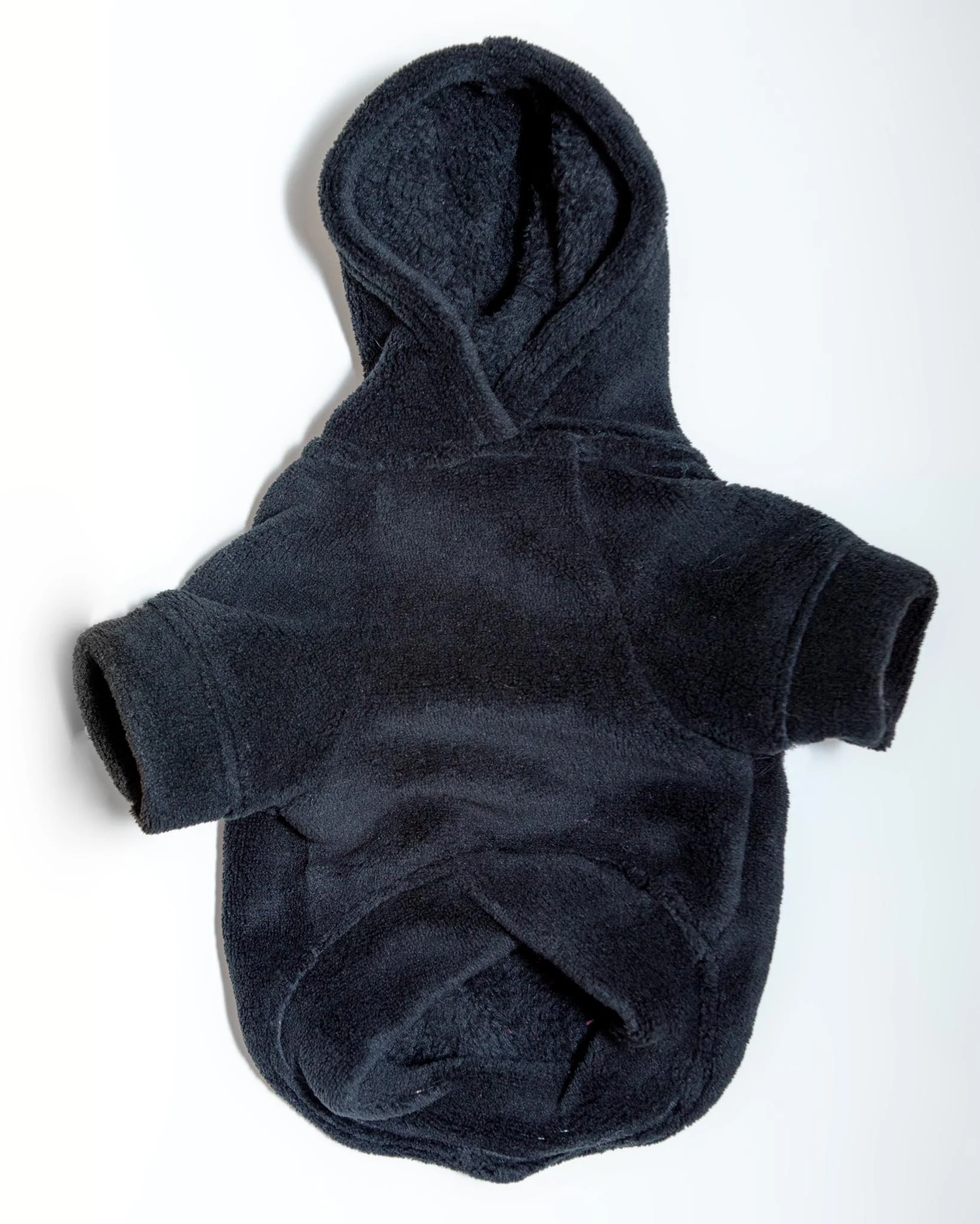 Plush Dog Hoodie in Black (Made in the USA) - Image 4