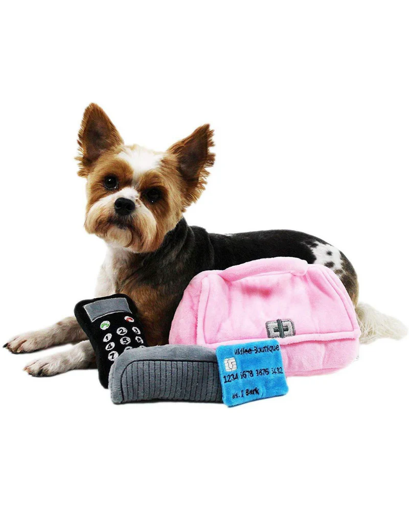 Posh Purse Interactive Plush Dog Toy - Image 6