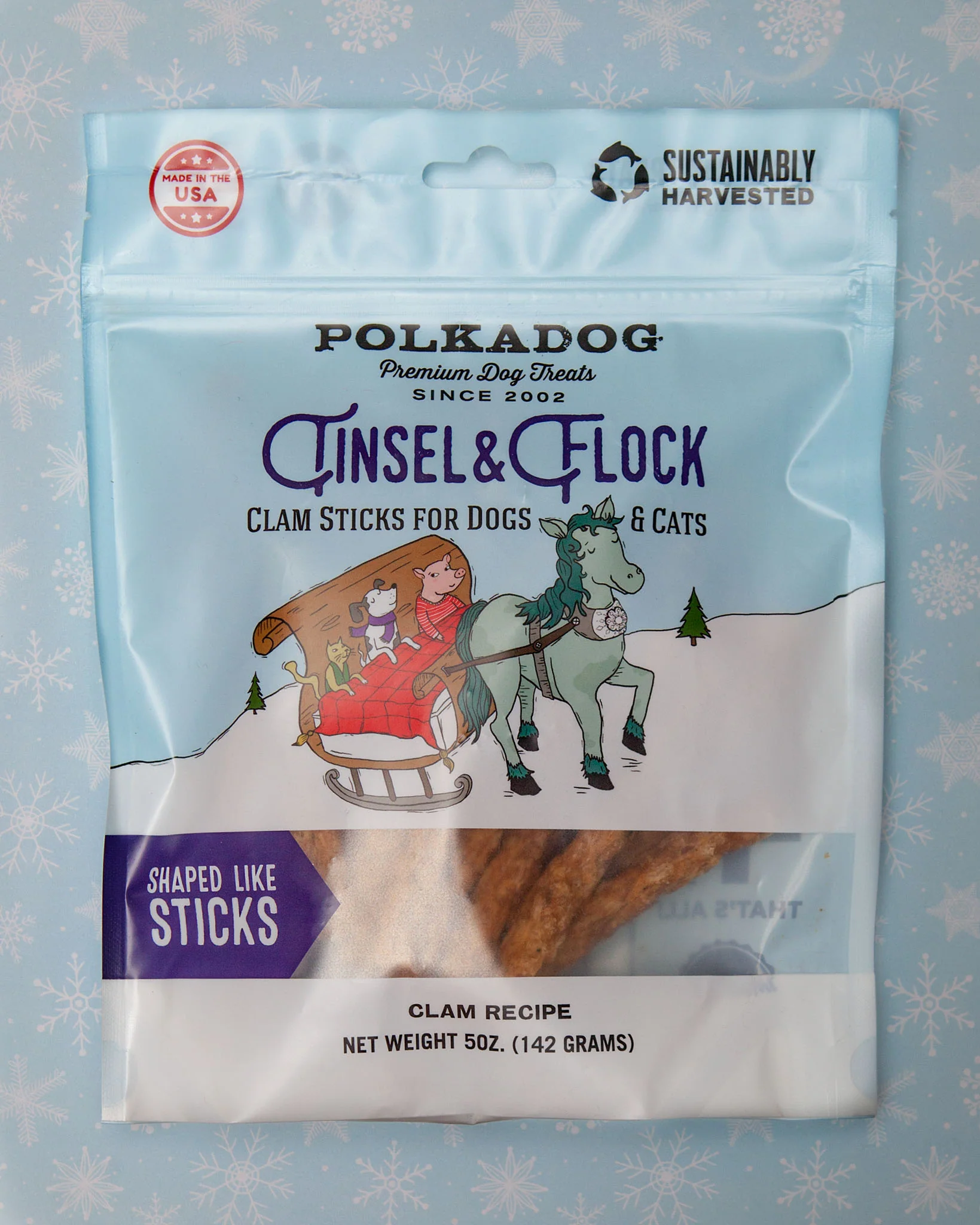 Tinsel & Flock Clam Chowda Stick Dog Treats