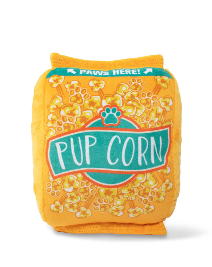 Pupcorn Crinkle + Squeak Plush Dog Toy (FINAL SALE) - Image 2