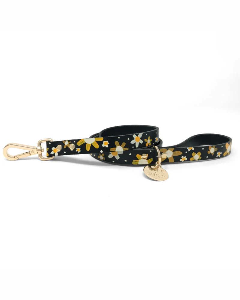 Posie Leather Dog Leash in Sunshine - Image 2