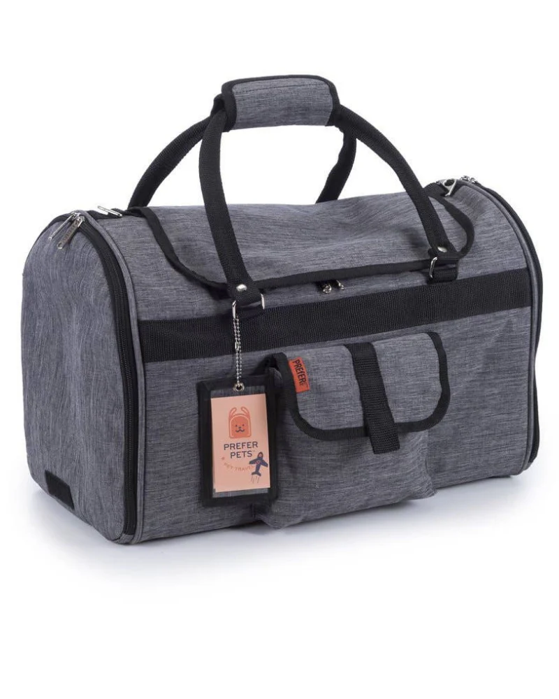Hideaway Duffle Pet Carrier in Heather Grey (Airline Approved) (FINAL SALE) - Image 7