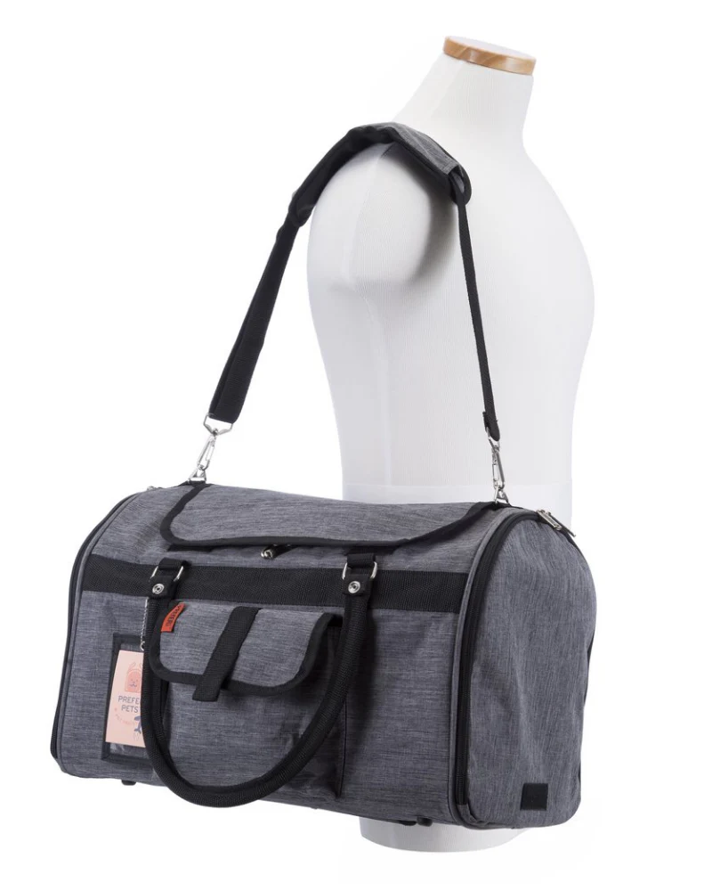 Hideaway Duffle Pet Carrier in Heather Grey (Airline Approved) (FINAL SALE) - Image 8