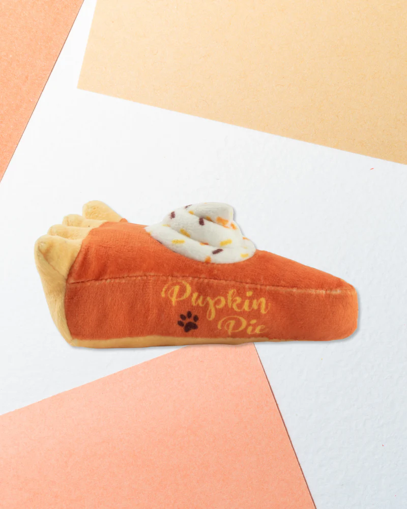 Pupkin Pie Slice Squeaky Plush Dog Toy - Image 5