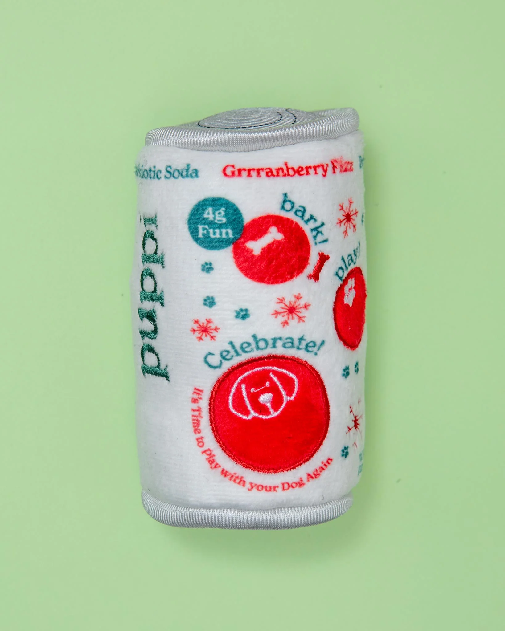 Puppi Grrranberry Fizz Plush Dog Toy