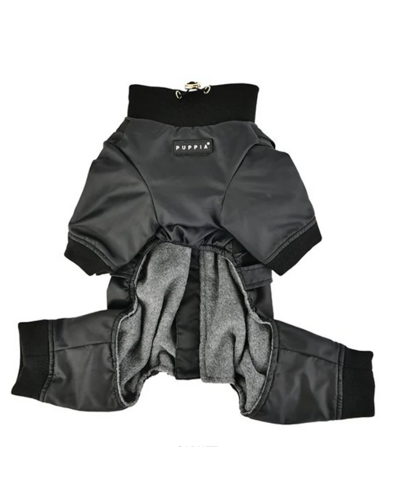 Garnett Winter Fleece Onesie with Harness in Black<br><< FINAL SALE >> - Image 4