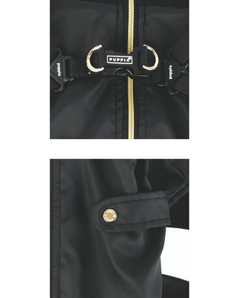 Garnett Winter Fleece Onesie with Harness in Black<br><< FINAL SALE >> - Image 5