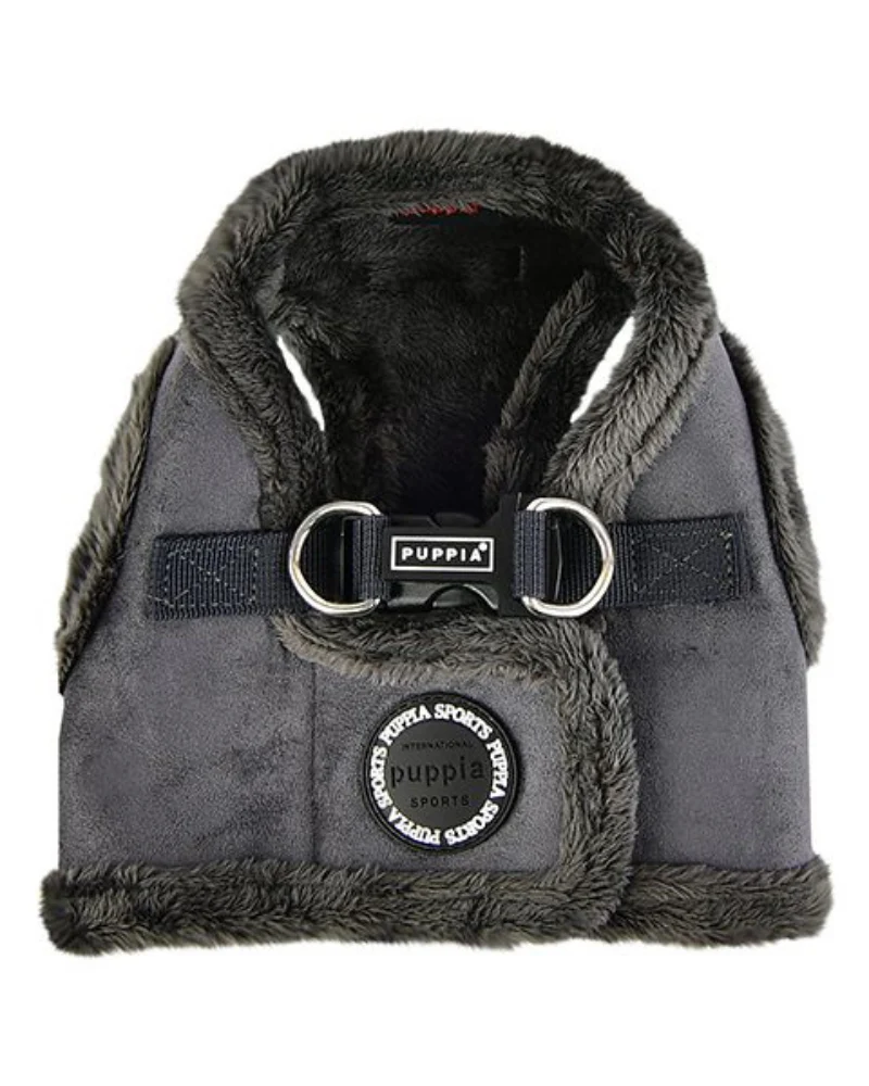 Suede + Shearling Step-In Dog Harness in Grey (FINAL SALE) - Image 2