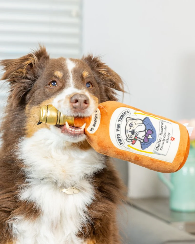 Puppy Van Tinkle's Whiskey Squeaky Plush Dog Toy - Image 2
