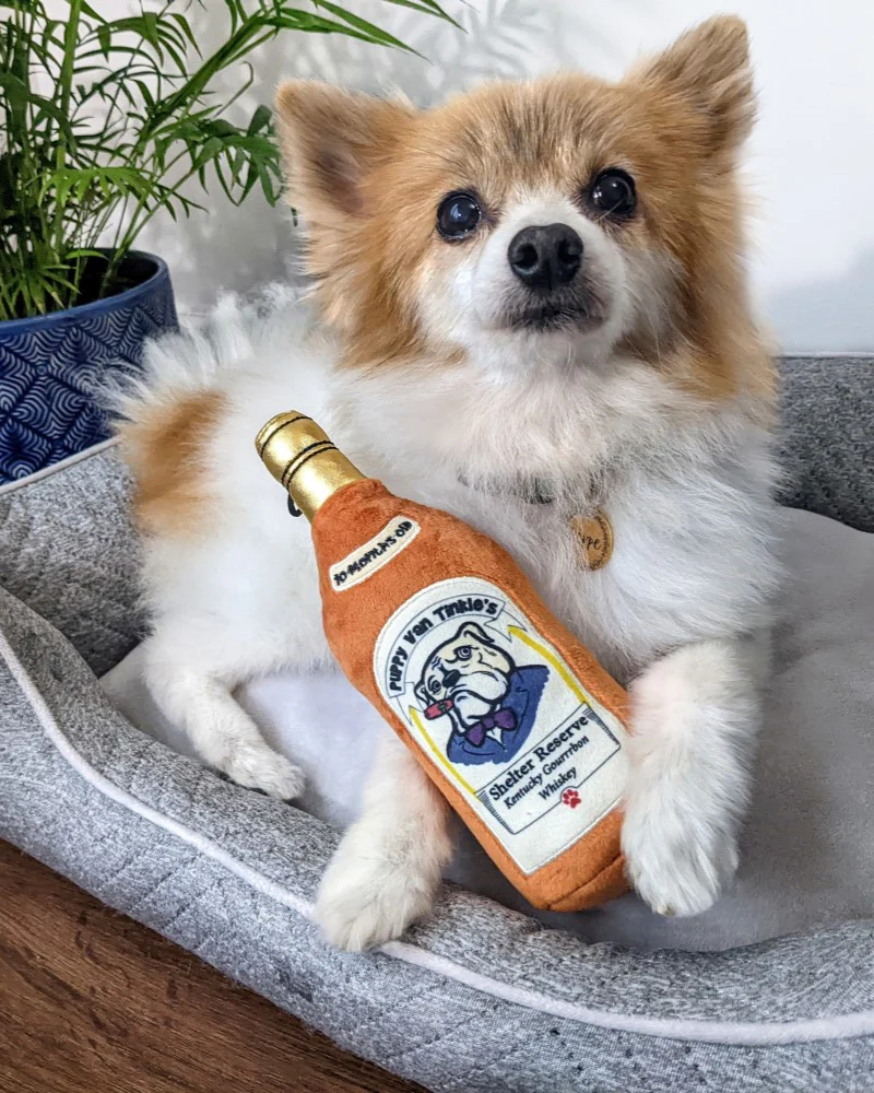 Puppy Van Tinkle's Whiskey Squeaky Plush Dog Toy - Image 8