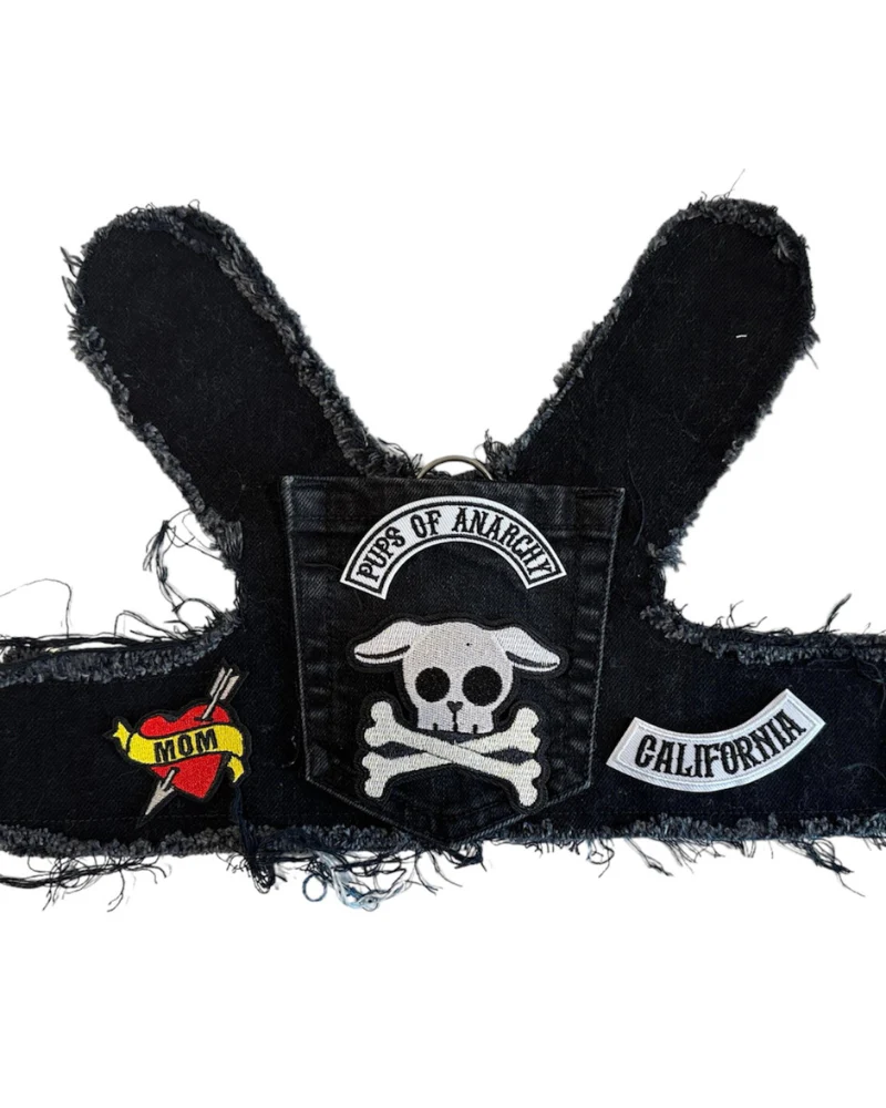 Pups of Anarchy Denim Dog Harness (Made in the USA) - Image 4