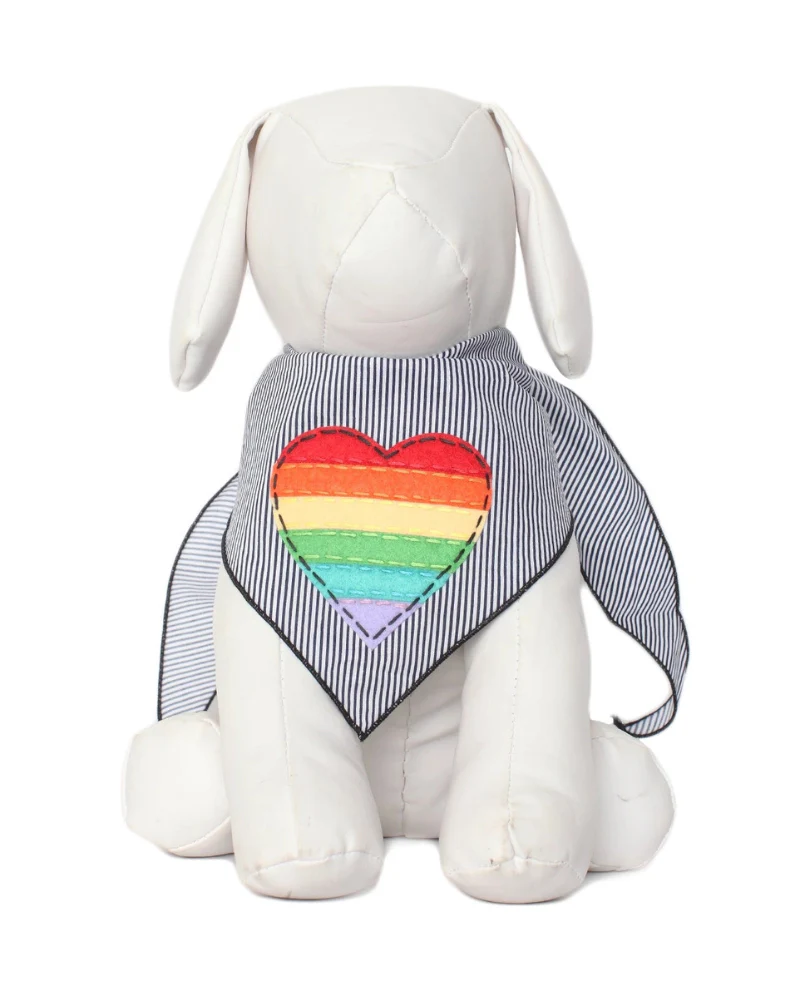 Rainbow Heart Dog Bandana - Image 3