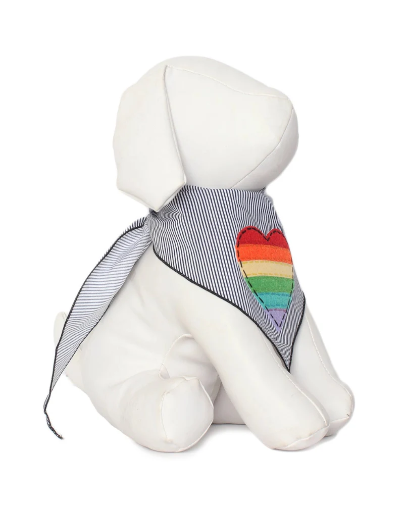 Rainbow Heart Dog Bandana - Image 5