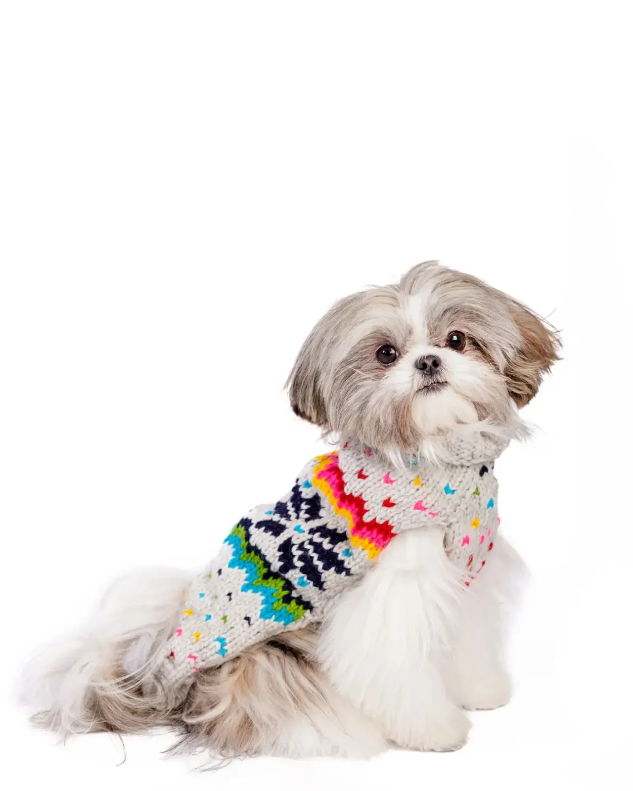 Rainbow Snowflake Wool Dog Sweater (FINAL SALE) - Image 2