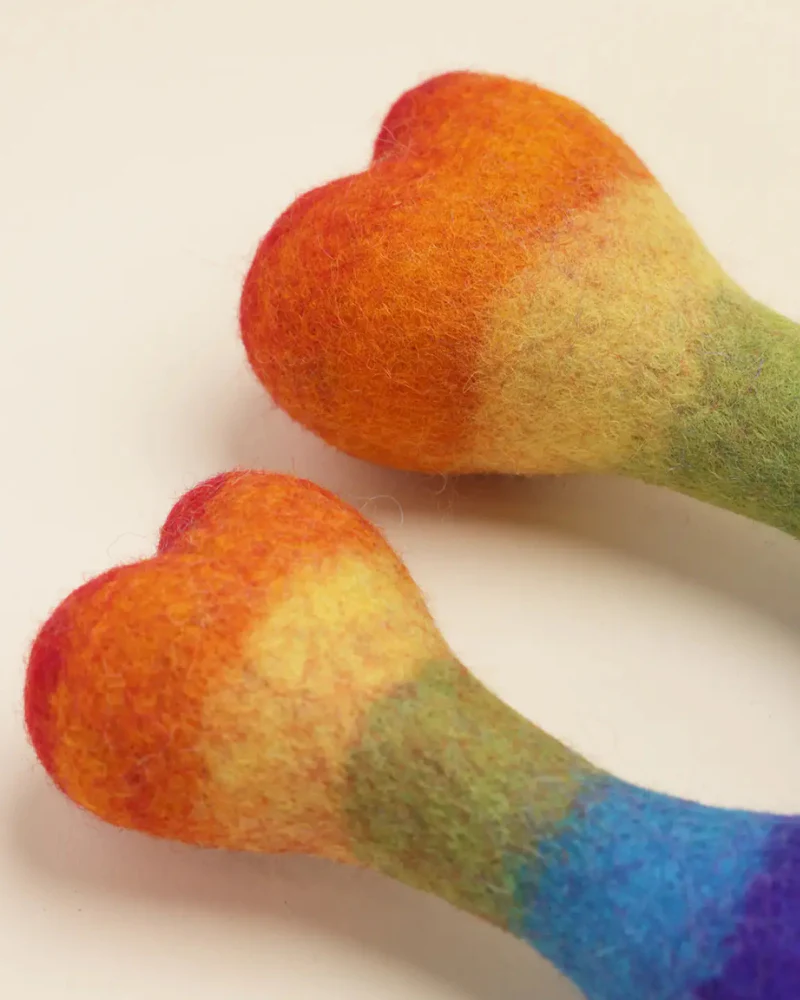 Rainbow Wool Bone Dog Toy (FINAL SALE) - Image 2
