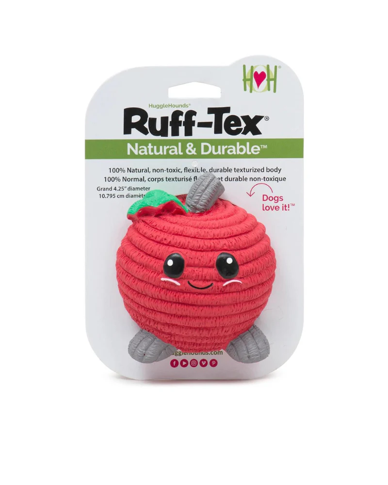 Red Apple Ruff-Tex Latex Dog Ball Toy - Image 8