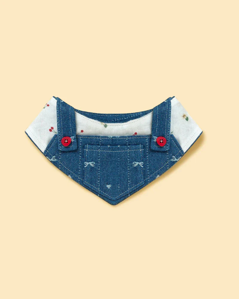 Reversible Denim Overalls Dog Bandana (FINAL SALE) - Image 2