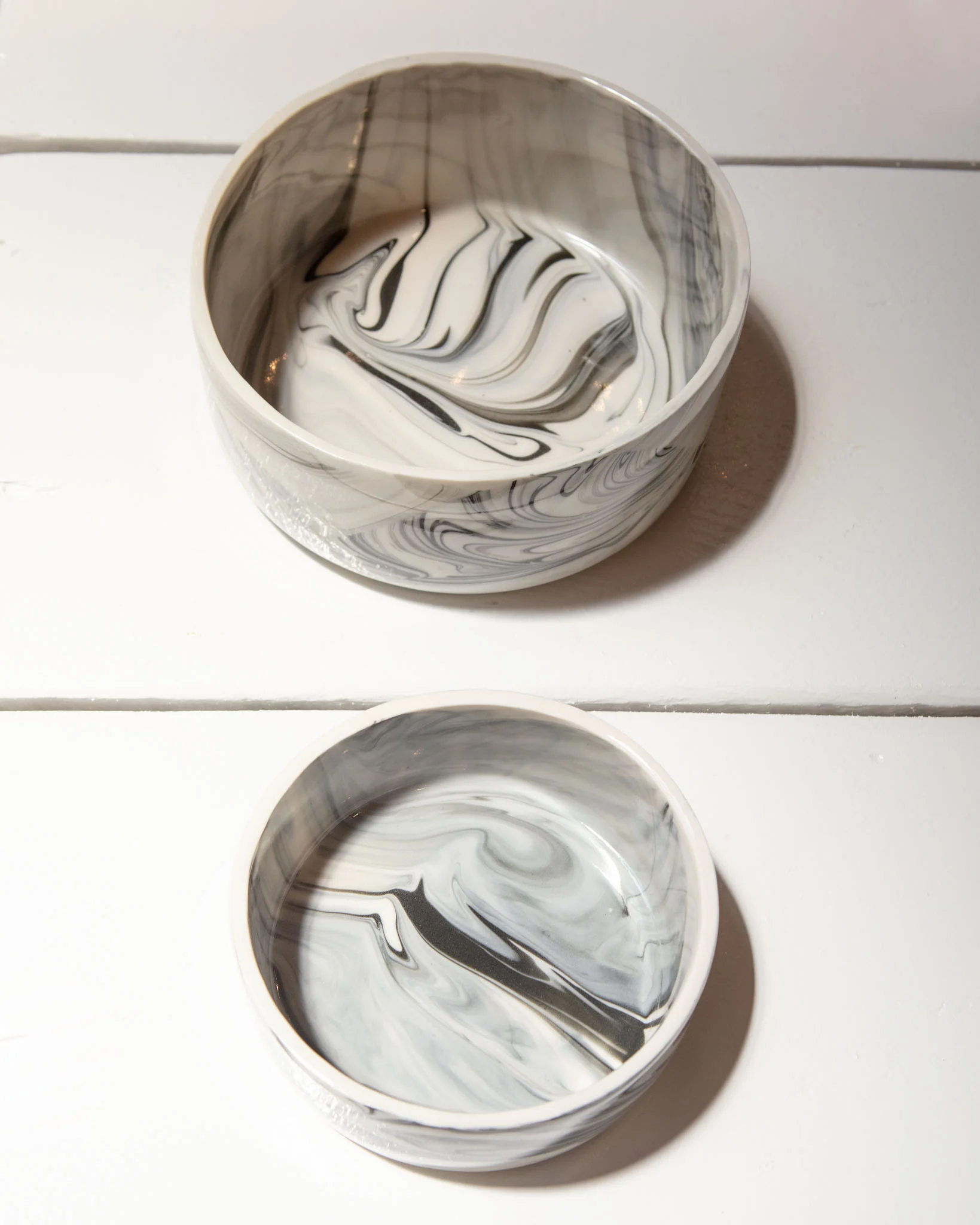 Handmade Ceramic Stormy Dog Bowl (Made in the USA)