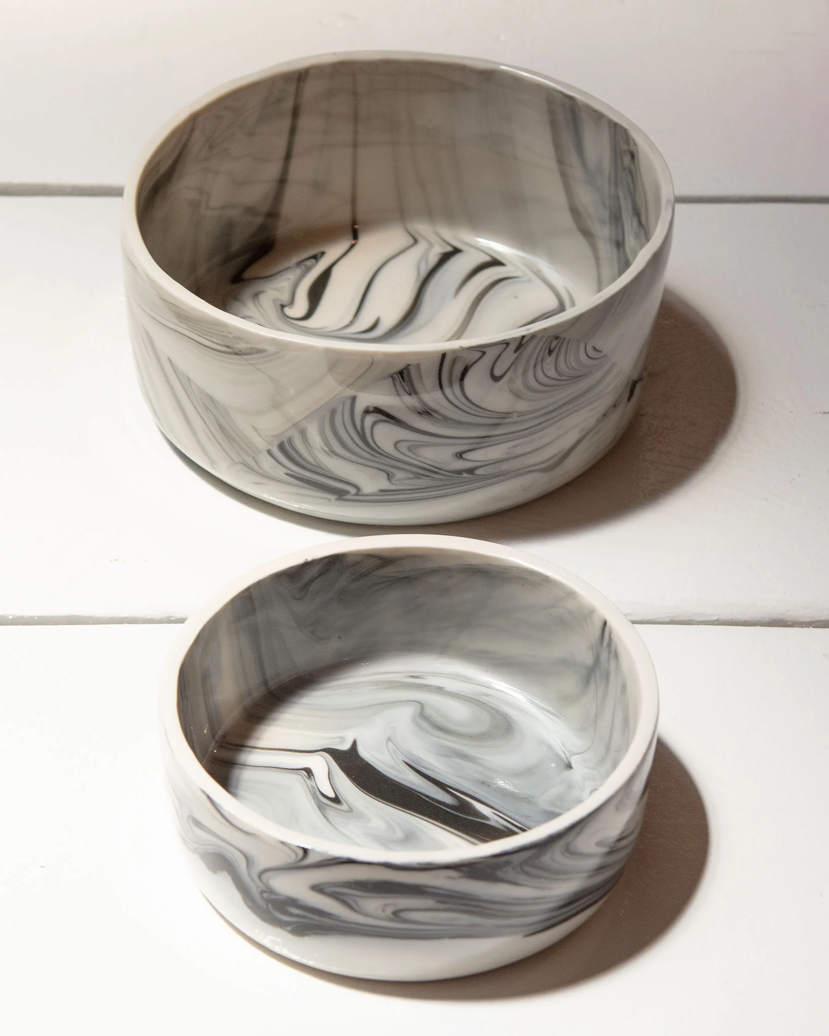 Handmade Ceramic Stormy Dog Bowl (Made in the USA) - Image 2