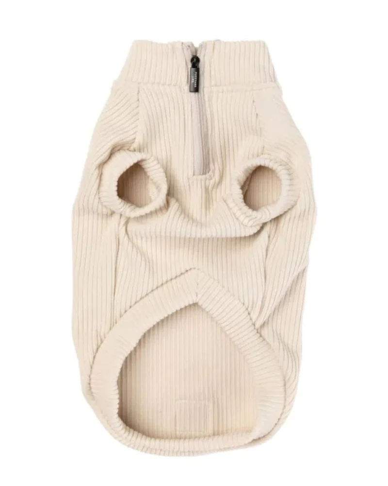 Ribbed Knit Dog Pullover in Sandstone (FINAL SALE) - Image 3