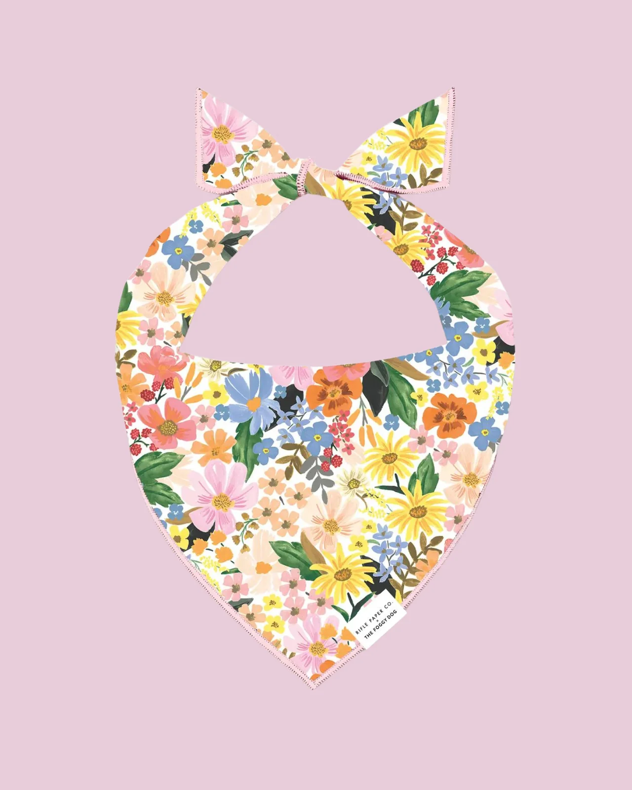 Rifle Paper Co. X TFD Marguerite Floral Dog Bandana FINAL SALE - Image 2