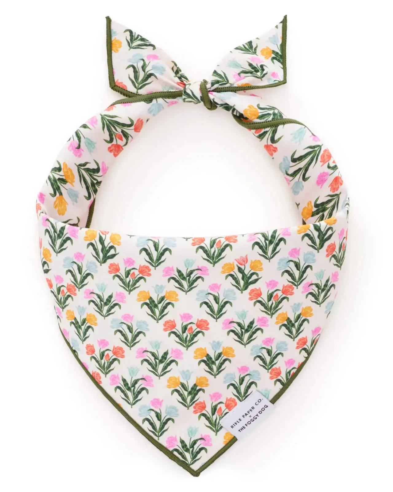 Rifle Paper Co. X TFD Tulips Dog Bandana (Made in the USA) (FINAL SALE) - Image 2