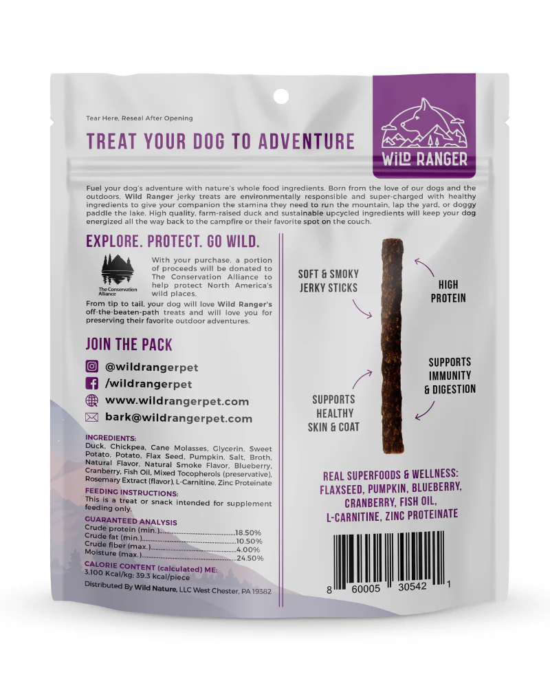 Wild Ranger Duck Jerky Dog Treats (Made in the USA) - Image 3
