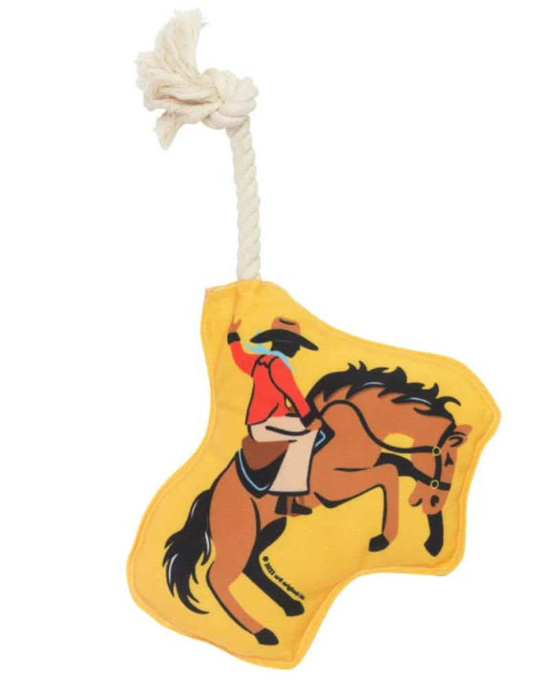 Rodeo Rider Rope Squeaker Dog Toy - Image 3