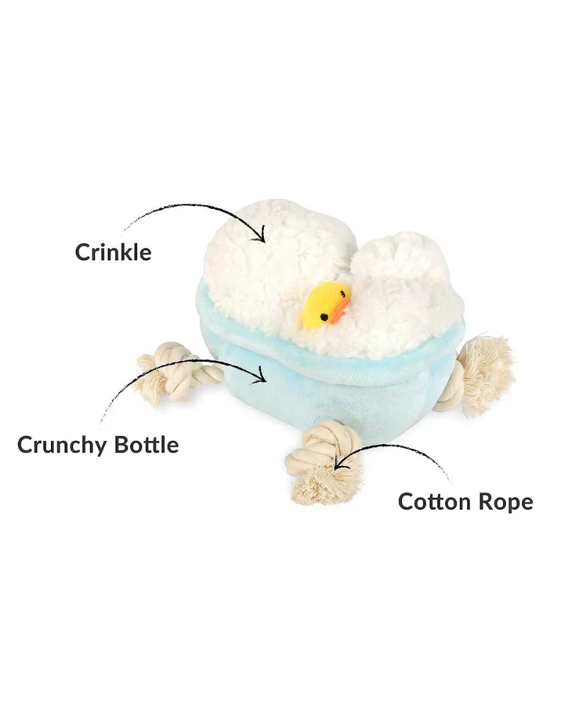 Rub-A-Dub-Tub Squeaky Plush Dog Toy - Image 4