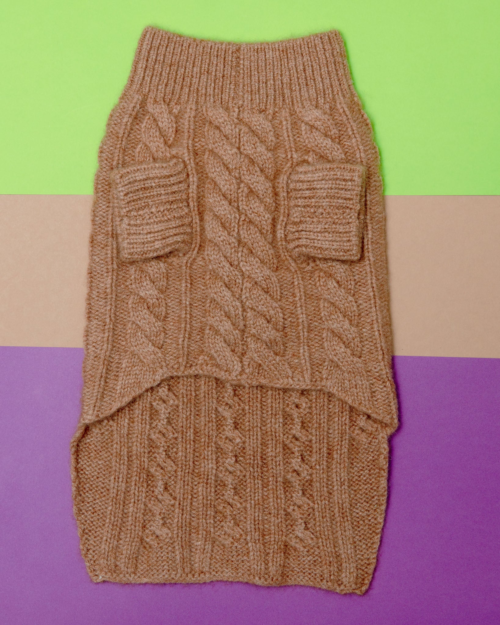 Cashmere Cableknit Sweater in Sand >>>FINAL SALE<<< - Image 3