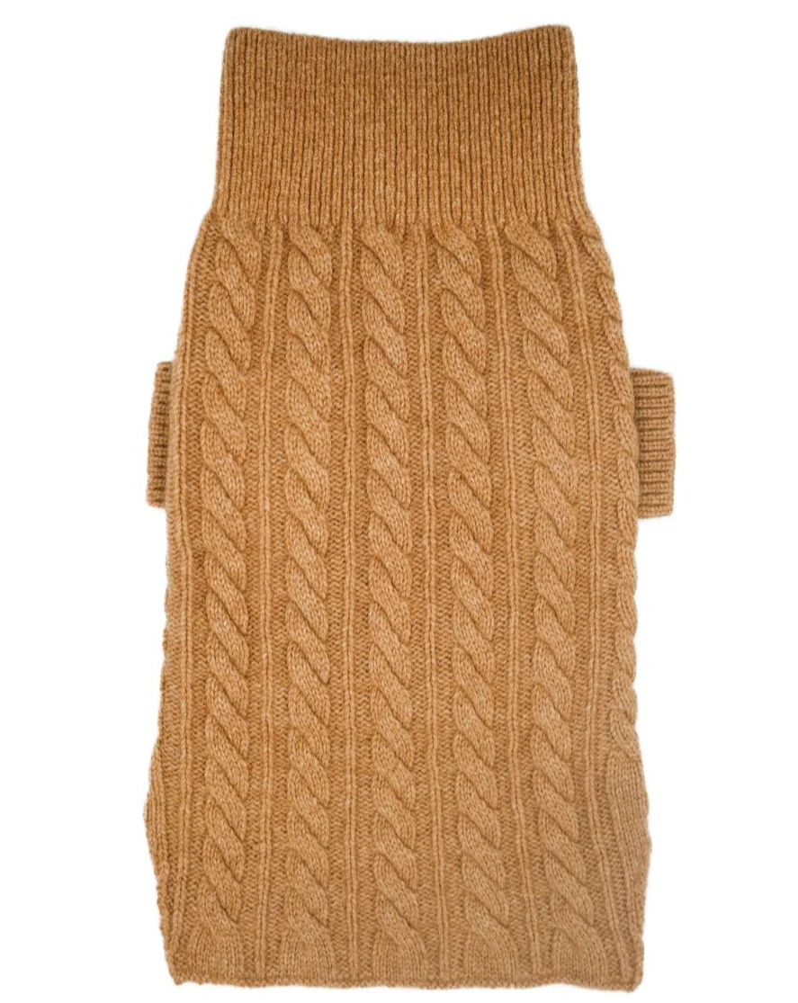 Cashmere Cableknit Sweater in Sand >>>FINAL SALE<<< - Image 4