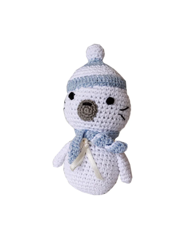 Sammy The Seal Organic Cotton Knit Dog Toy - Image 3